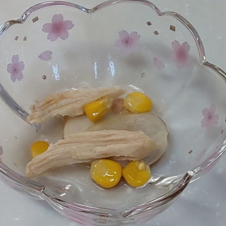 カブ☆鶏肉☆コーンの甘酢じょうゆ